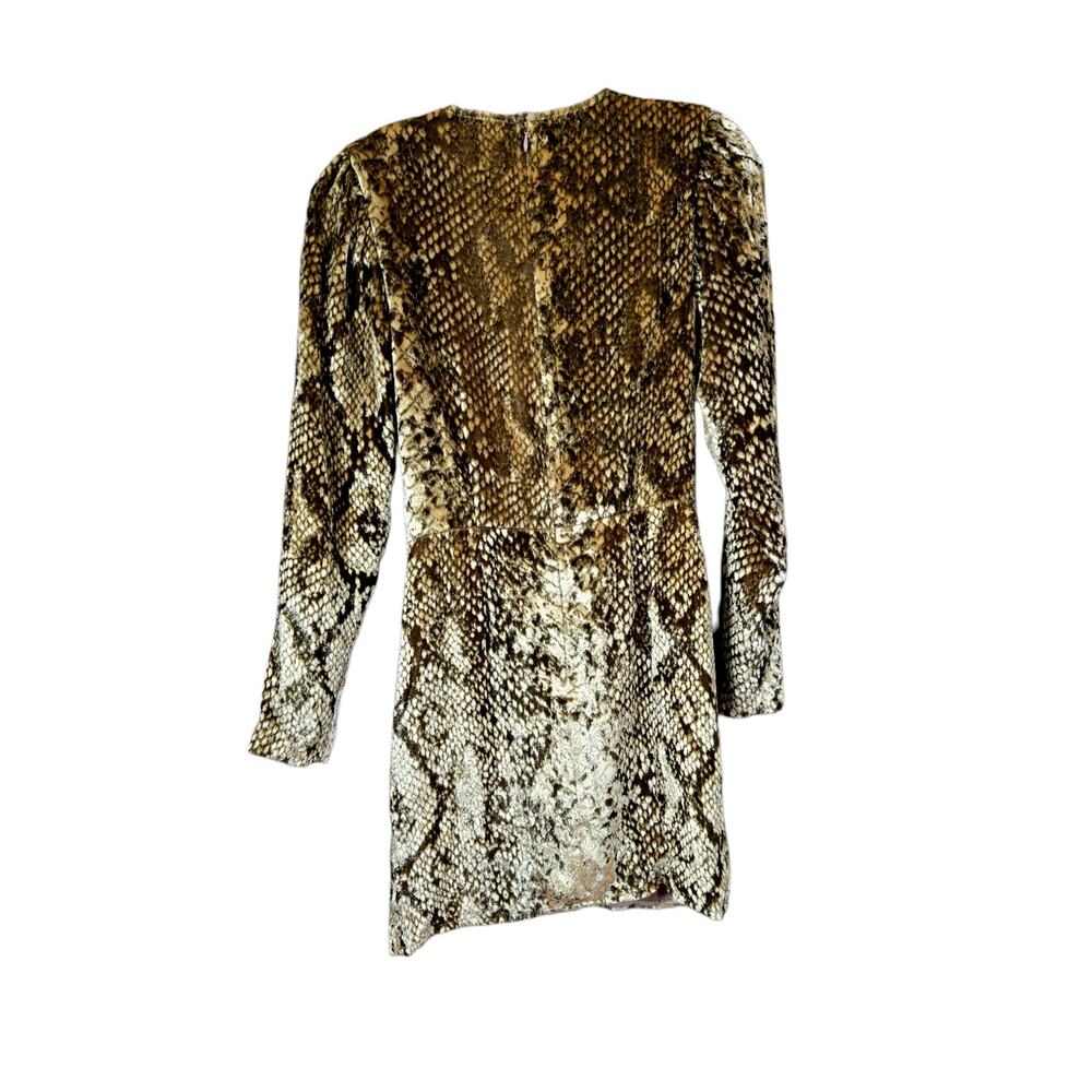 Retrofete Gold Snake Print Cocktail Mini Dress New With‎ Tags Size XS - Picture 5 of 9